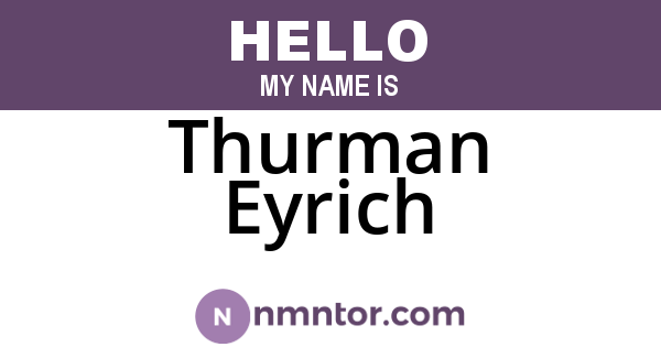 Thurman Eyrich