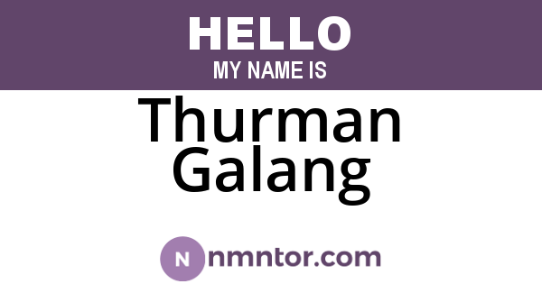 Thurman Galang