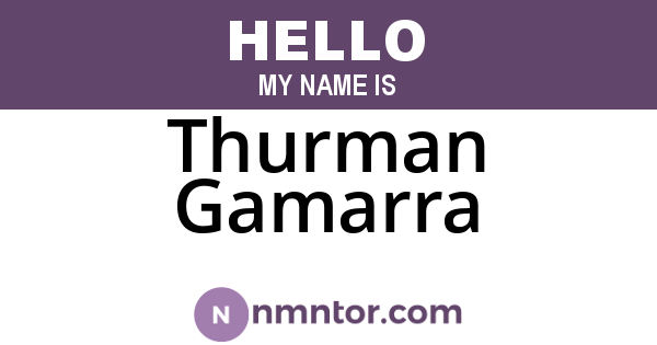 Thurman Gamarra