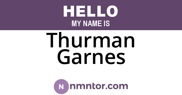 Thurman Garnes