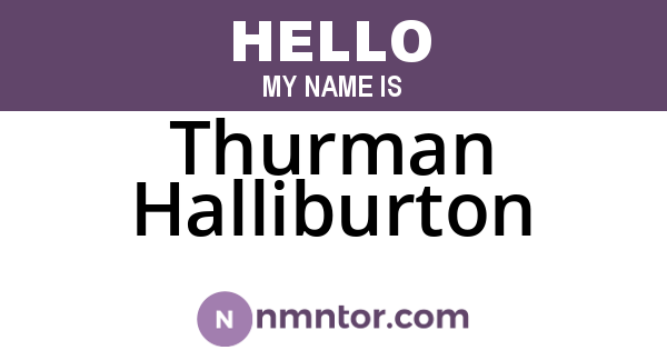 Thurman Halliburton