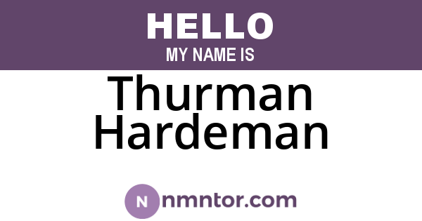 Thurman Hardeman