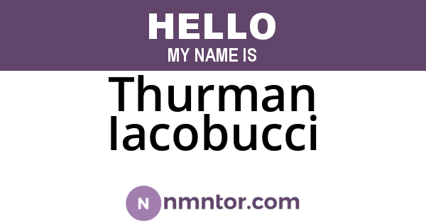Thurman Iacobucci