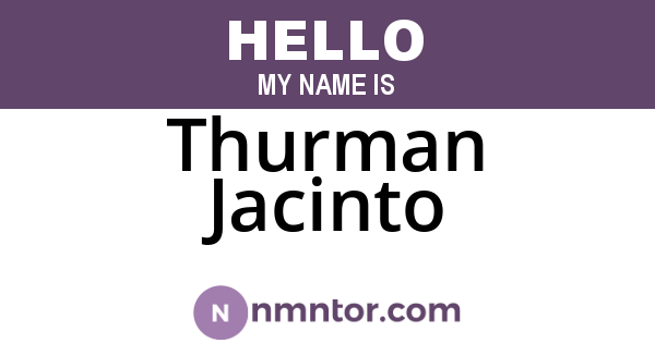 Thurman Jacinto