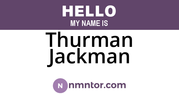 Thurman Jackman
