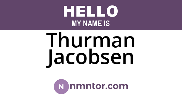 Thurman Jacobsen