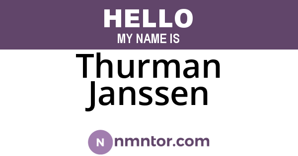 Thurman Janssen