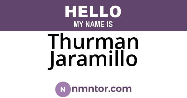 Thurman Jaramillo