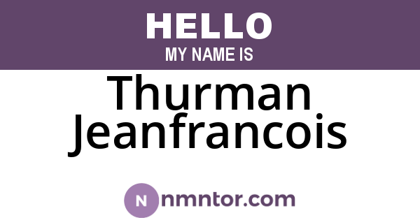 Thurman Jeanfrancois