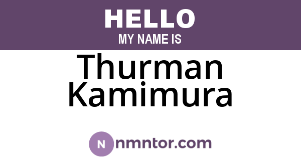 Thurman Kamimura