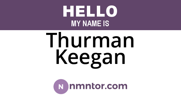 Thurman Keegan