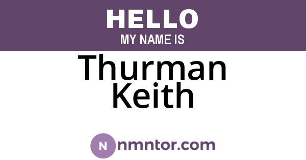 Thurman Keith