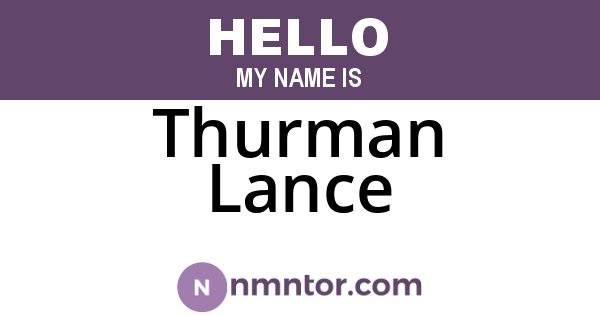 Thurman Lance