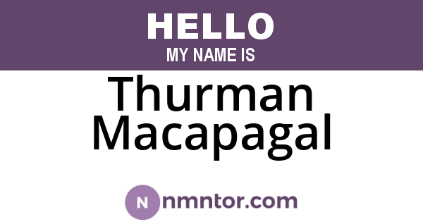 Thurman Macapagal