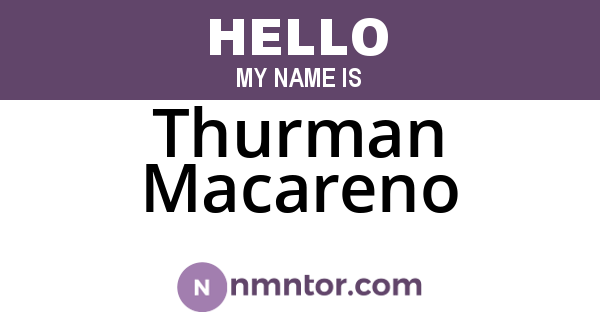Thurman Macareno