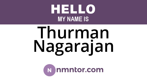 Thurman Nagarajan