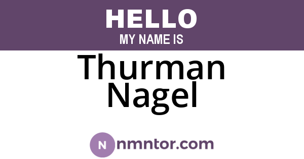 Thurman Nagel