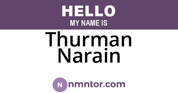 Thurman Narain