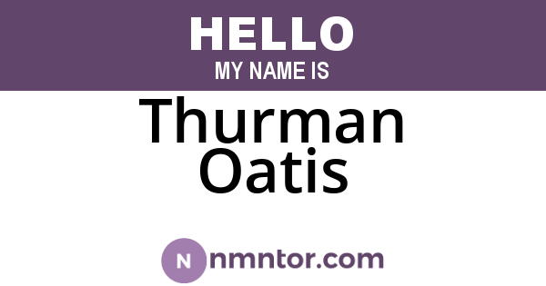 Thurman Oatis