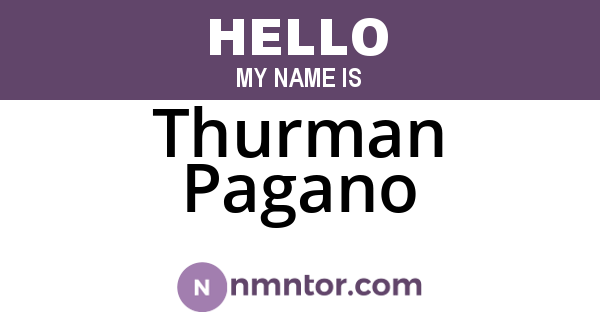 Thurman Pagano