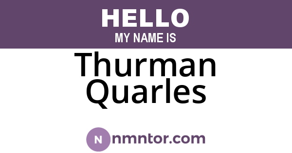 Thurman Quarles