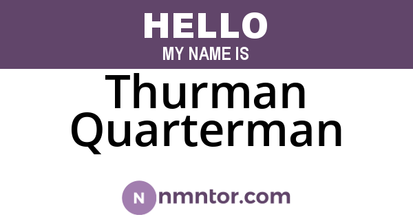 Thurman Quarterman