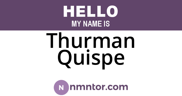Thurman Quispe
