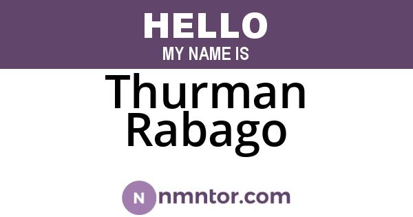 Thurman Rabago