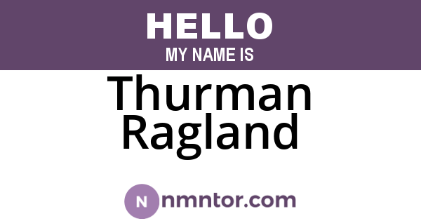 Thurman Ragland