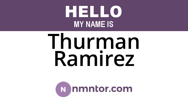 Thurman Ramirez
