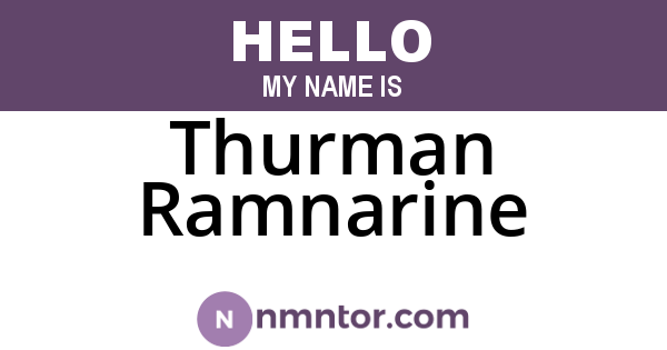 Thurman Ramnarine