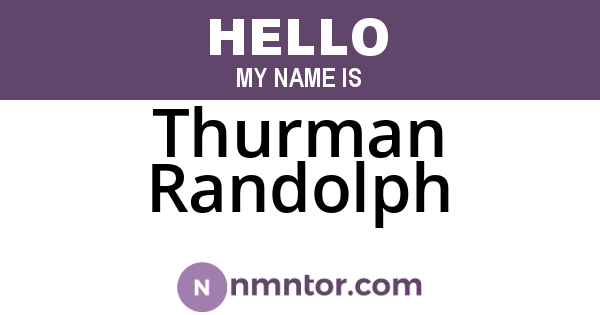 Thurman Randolph