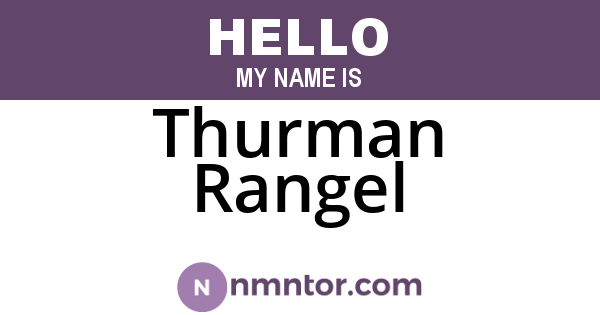 Thurman Rangel