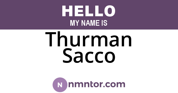 Thurman Sacco