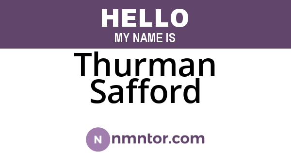 Thurman Safford
