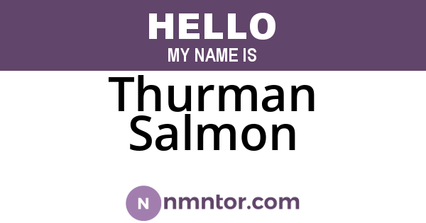 Thurman Salmon