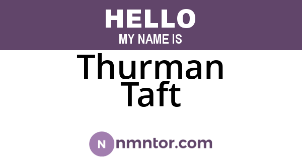 Thurman Taft