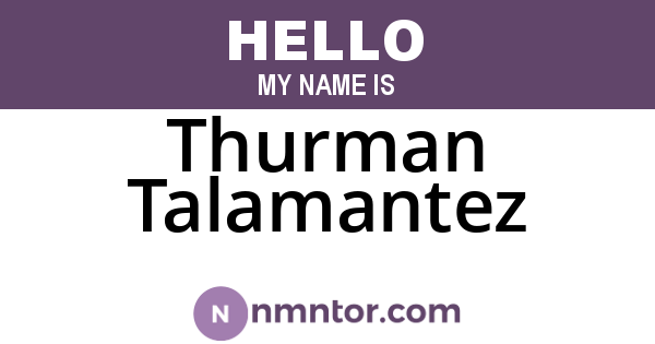 Thurman Talamantez