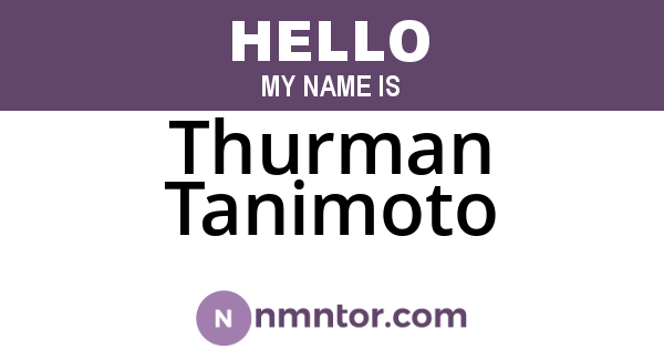 Thurman Tanimoto