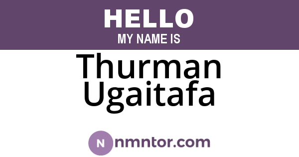 Thurman Ugaitafa