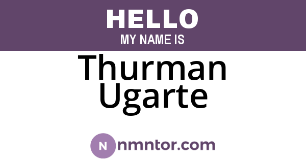 Thurman Ugarte