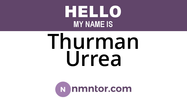 Thurman Urrea