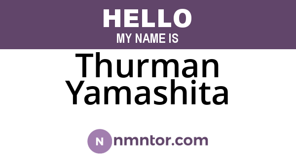 Thurman Yamashita