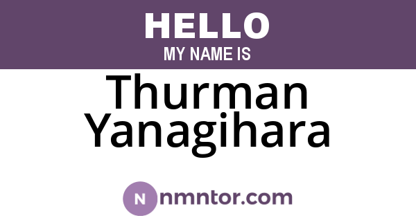 Thurman Yanagihara