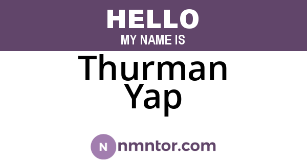 Thurman Yap