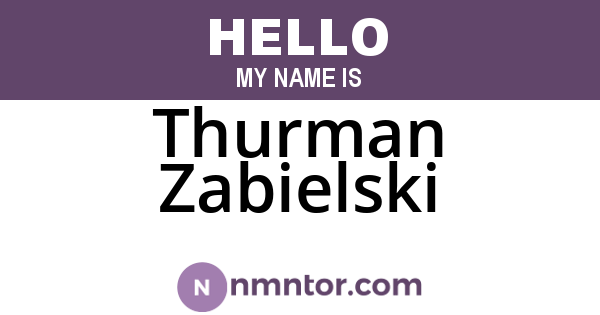 Thurman Zabielski