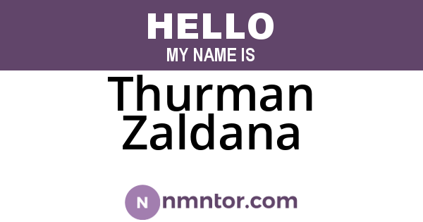 Thurman Zaldana