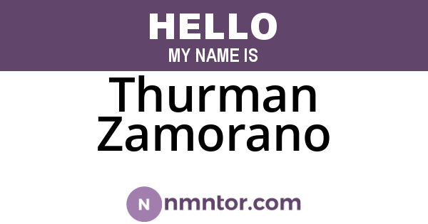 Thurman Zamorano