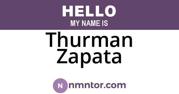 Thurman Zapata