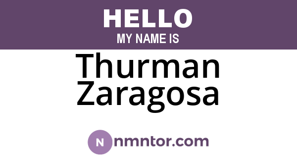 Thurman Zaragosa